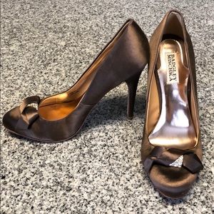 Badgley Mischka Brown/Bronze heel sz 8.5